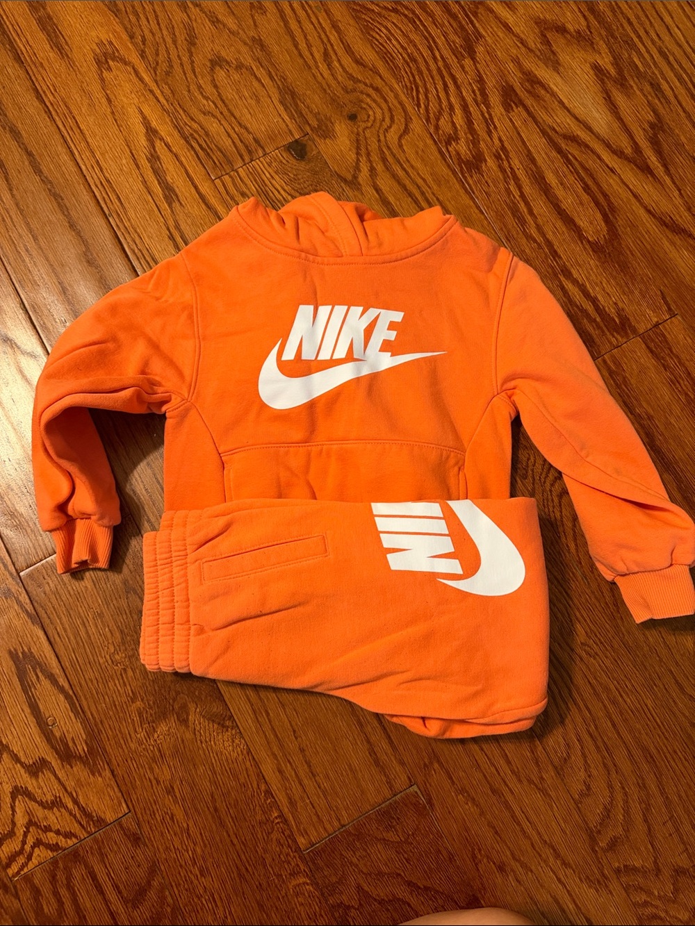 Nike Bright Orange Hoodie and Joggers Set